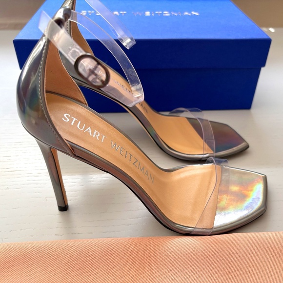 Stuart Weitzman Nudist Curve High Heel Sandals - Picture 1 of 5